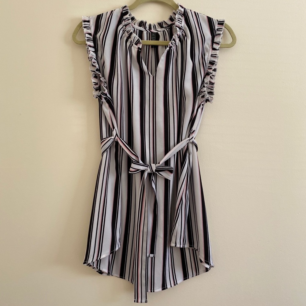 Striped, sleeveless Lapis maternity top
